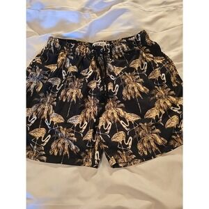 Ingear Swimming‎ Trunks For Men Size S 28/30 Brown With Flamingos